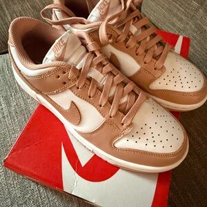 Nike Women's Beige and White Sneakers